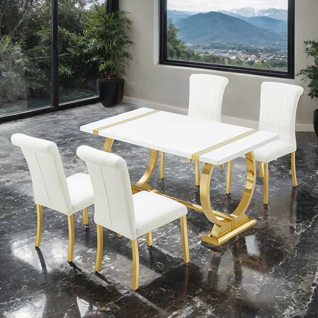 Holstebro Dining Collection — Holstebro 5 Pc 60" Dining Table Set