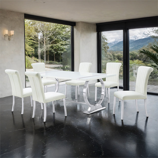 Holbaek Dining Collection — Holbaek 7 Pc 80" Dining Table Set