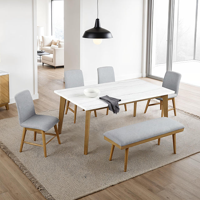 Mandier Dining Collection — Mandier 6 Pc. Dining Table Set w/ Bench