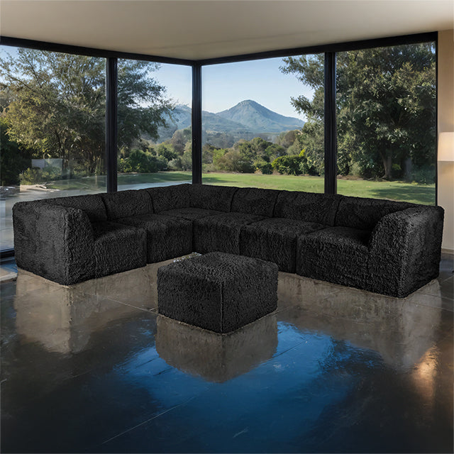 Nappi Upholstery Collection — Nappi Large L-Sectional w/ Ottoman (Compressed Foam)