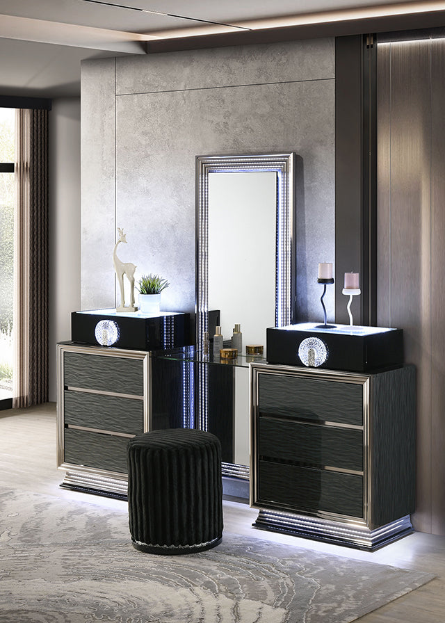 Noire Vanity Set w/ Stool