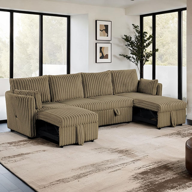 Denholme Upholstery Collection — Denholme U-Sectional w/ Pull Out