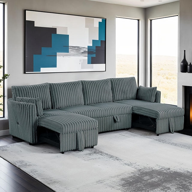 Denholme Upholstery Collection — Denholme U-Sectional w/ Pull Out