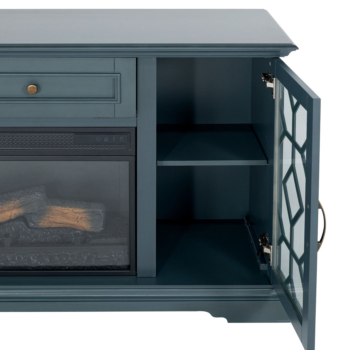 Fidel 74'' TV Console w/ Electric Fireplace