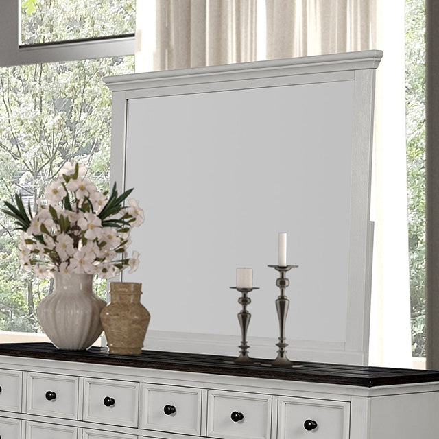 Hampstead White Dark Brown Bedroom Collection - Mirror