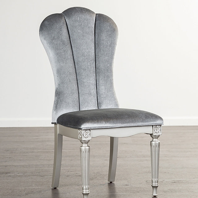 Melodi Glam Dining Collection - Parc Side Chair (Set of 2) / Silver