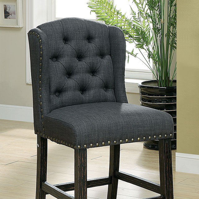 Sania Rustic Dining Collection - Counter Ht. Chair 2/Box / Black