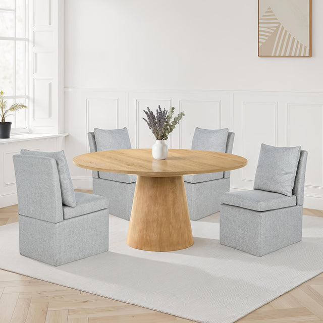 Tottenham Oak Veneer Dining Collection - 59 Round Table / As shown