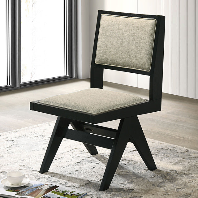 Tottenham Oak Veneer Dining Collection - Side Chair / Black
