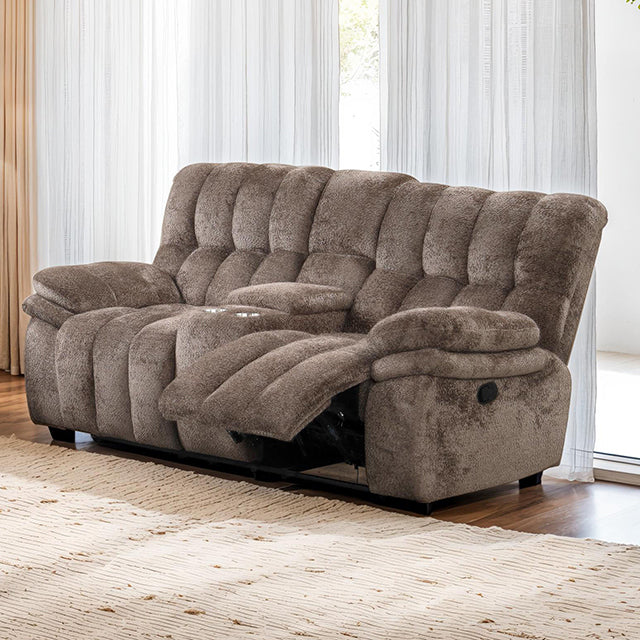 Hieronymus Power Reclining Collection - Manual Loveseat / Dark Brown
