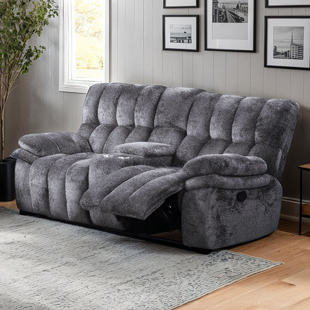 Hieronymus Power Reclining Collection - Manual Loveseat / Dark Gray