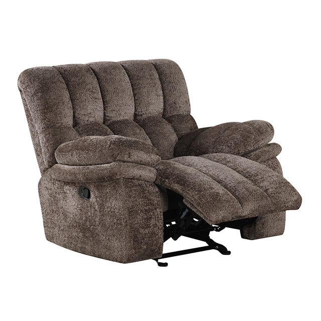 Hieronymus Power Reclining Collection - Glider Recliner Chair / Dark Brown