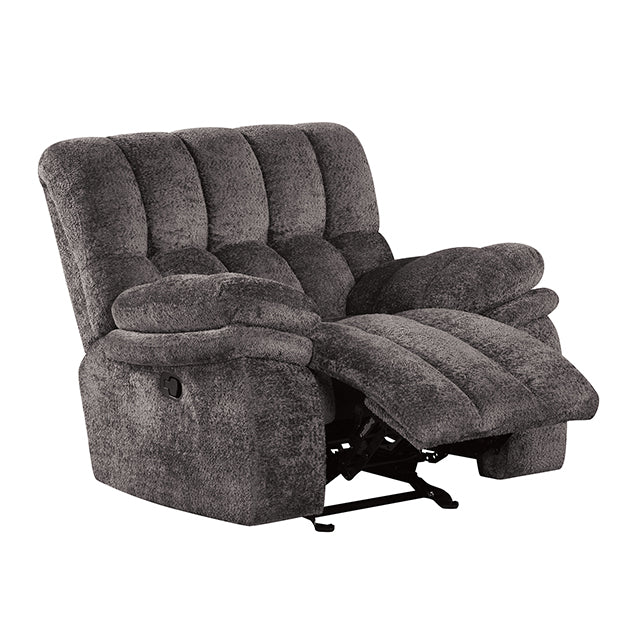 Hieronymus Power Reclining Collection - Manual Glider Recliner / Dark Gray