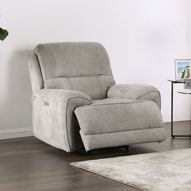 Morcote Power Reclining Collection - Power Recliner / Light Gray