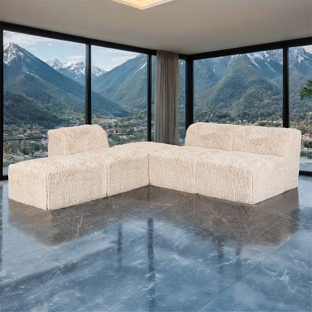 Nappi Modular Sectional Collection - L Sectional Compressed Foam FM62102BG-SECT-A / Beige