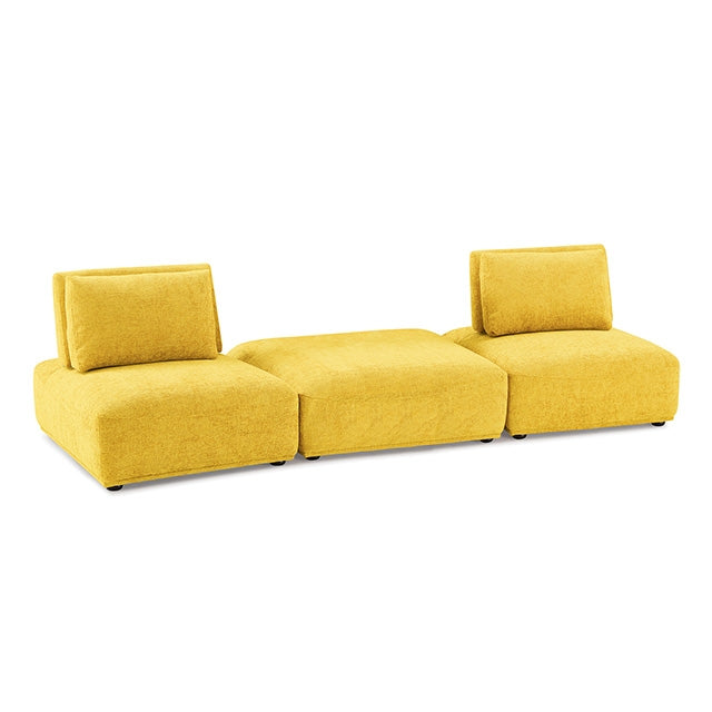 Stavanger Upholstery Collection - 2 Seater with Square Ot / Yellow