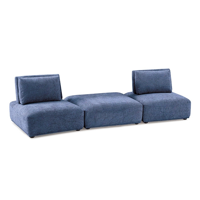 Stavanger Upholstery Collection - 2 Seater with Square Ot / Blue