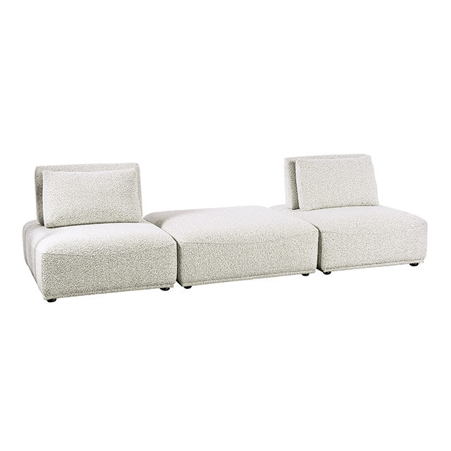 Stavanger Upholstery Collection - 2 Seater with Square Ot / Light Gray