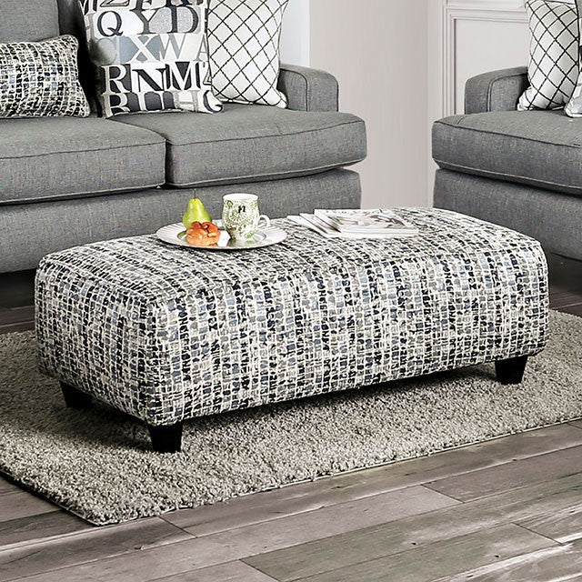 Verne Bluish Gray Upholstery Collection - Ottoman