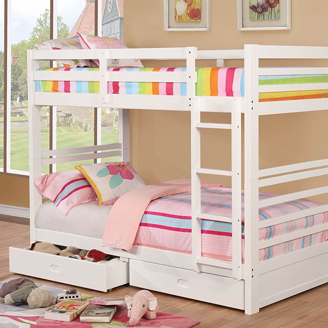 California Bunk Bed - Twin/Twin CM-BK588T-WH-BED / As shown
