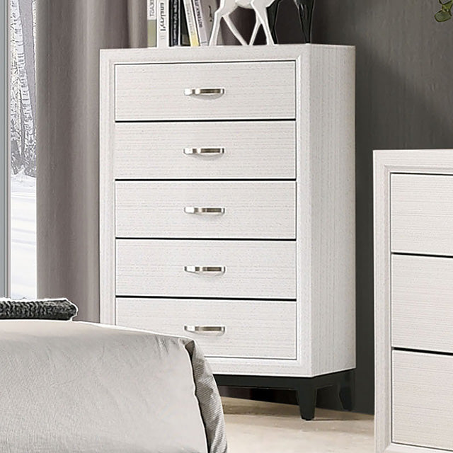 Errico Gray Bedroom Collection - Chest / White