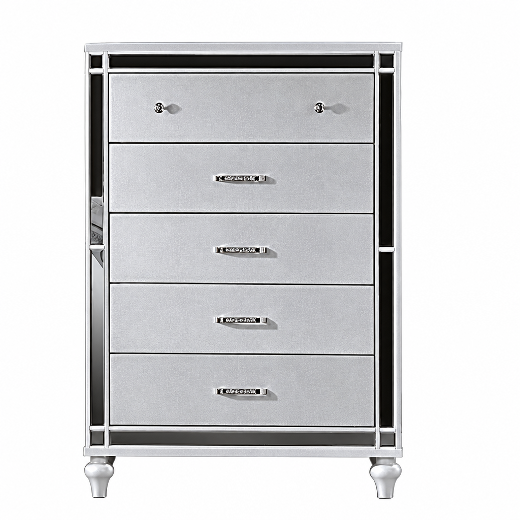 Brachium Silver & White Bedroom Collection - Silver