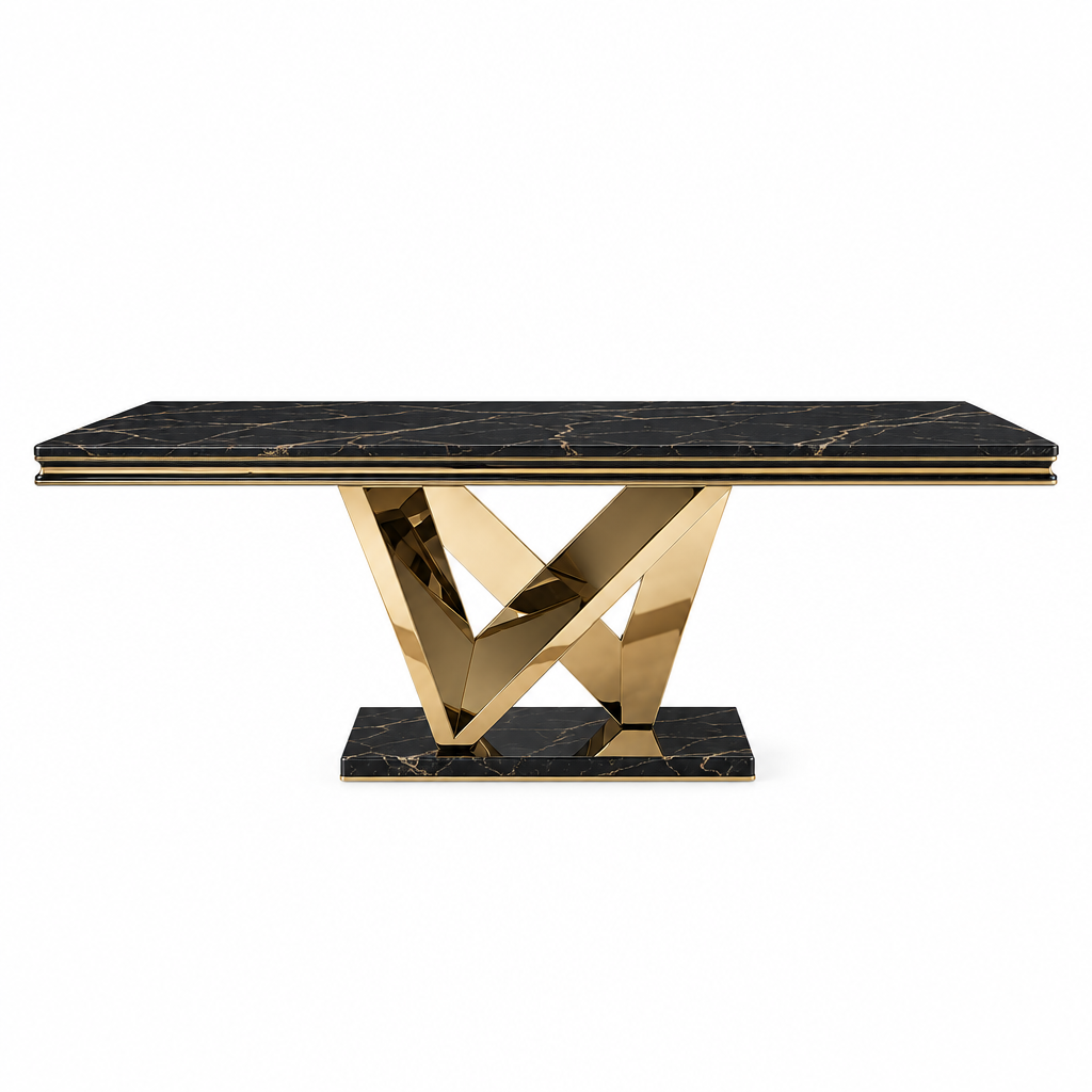 Valdevers Glam Dining Collection - Gold/Black