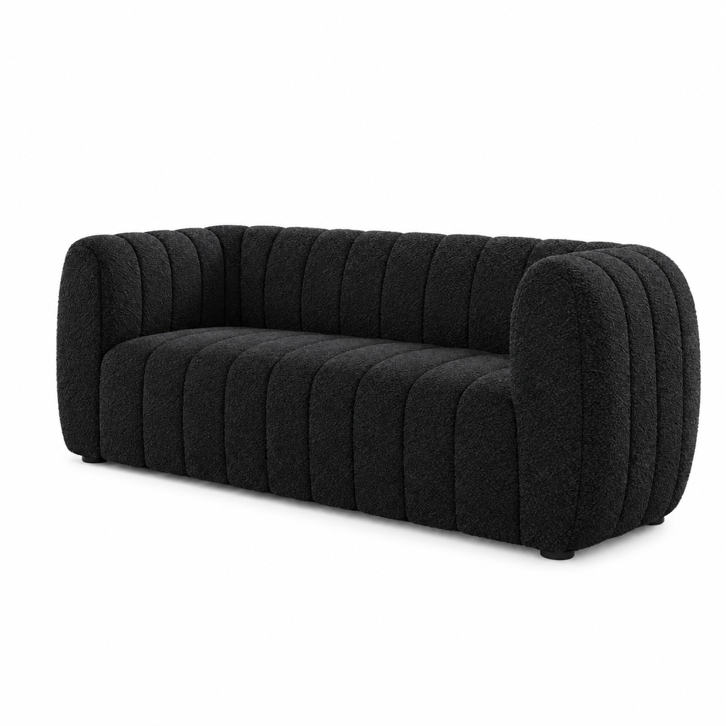 Aversa Boucle Upholstery Collection - Black