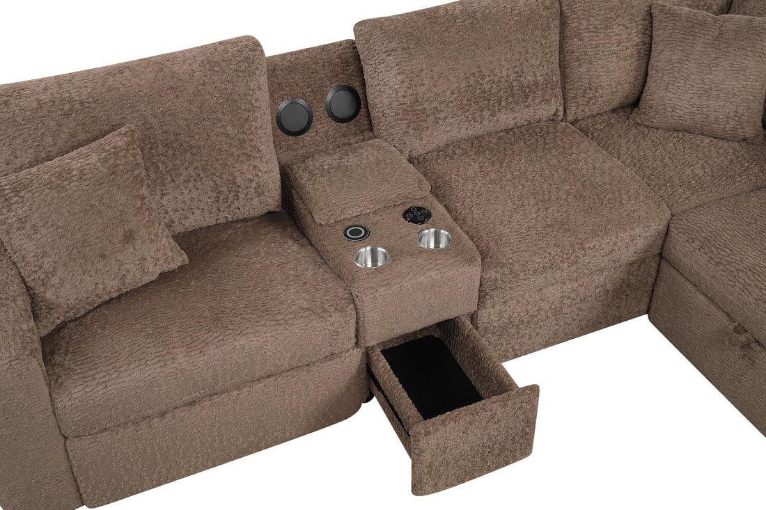 Hunter Sectional — Bluetooth Speaker & Pull-Out Bed