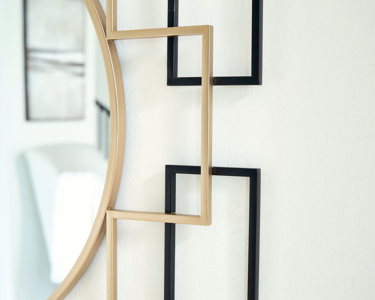 Oceanal - Accent Mirror - Black / Gold Finish — view 5