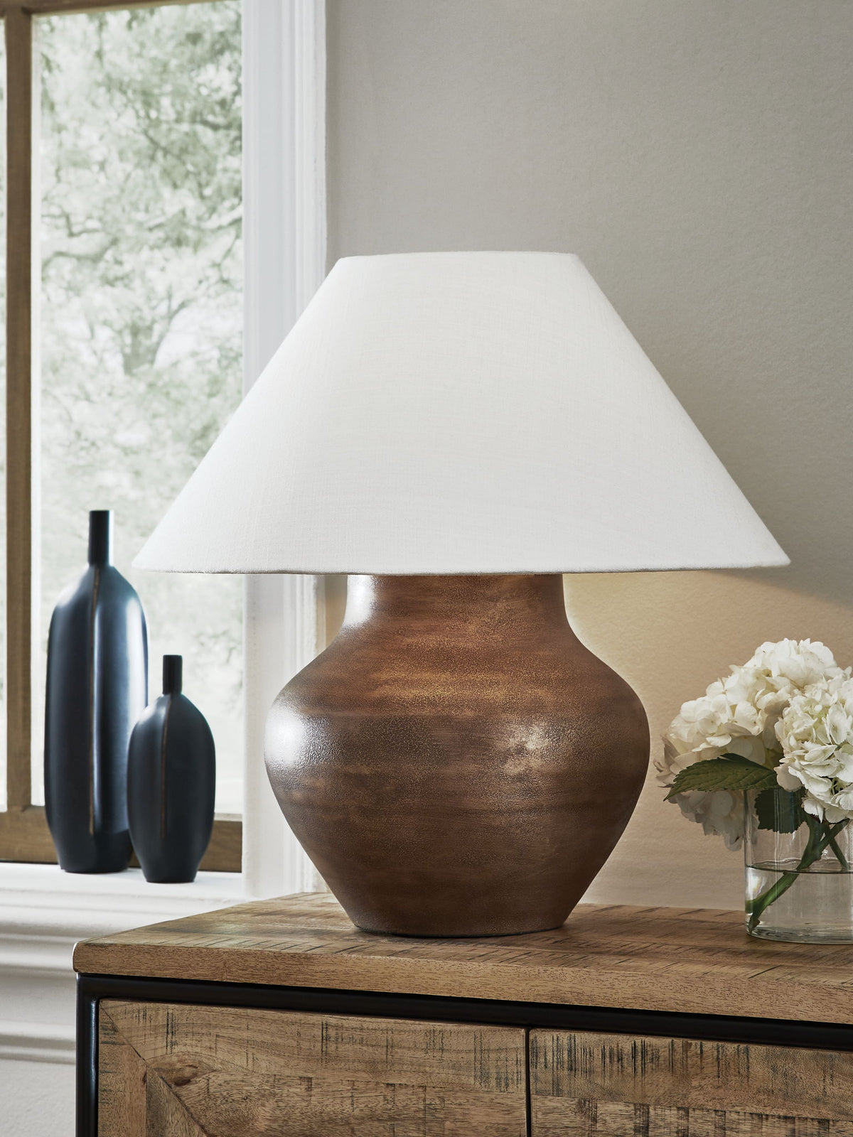 Whitham - Metal Table Lamp - Antique Copper Finish โ view 2