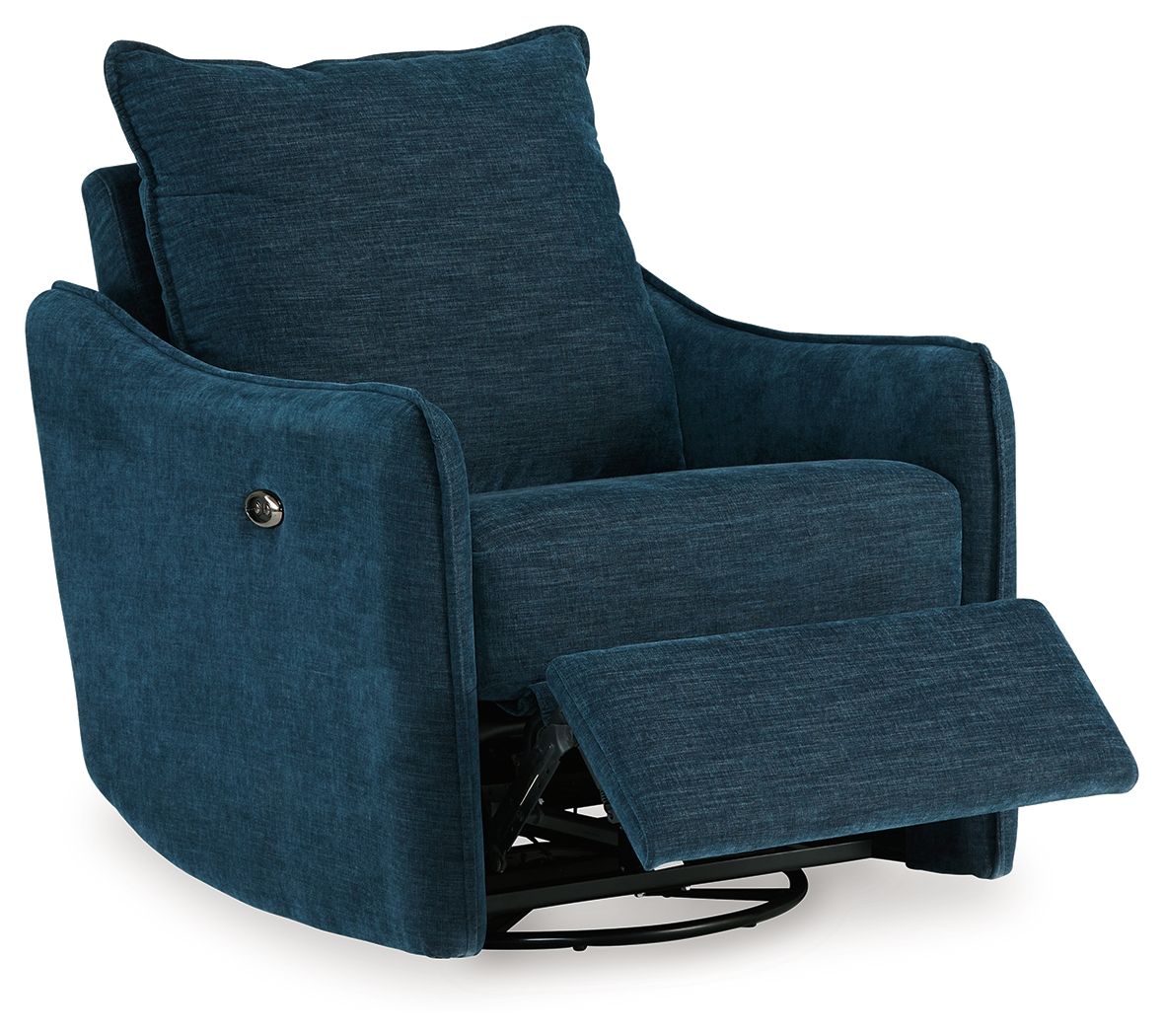 Mcburg - Swivel Power Recliner - Navy — view 3