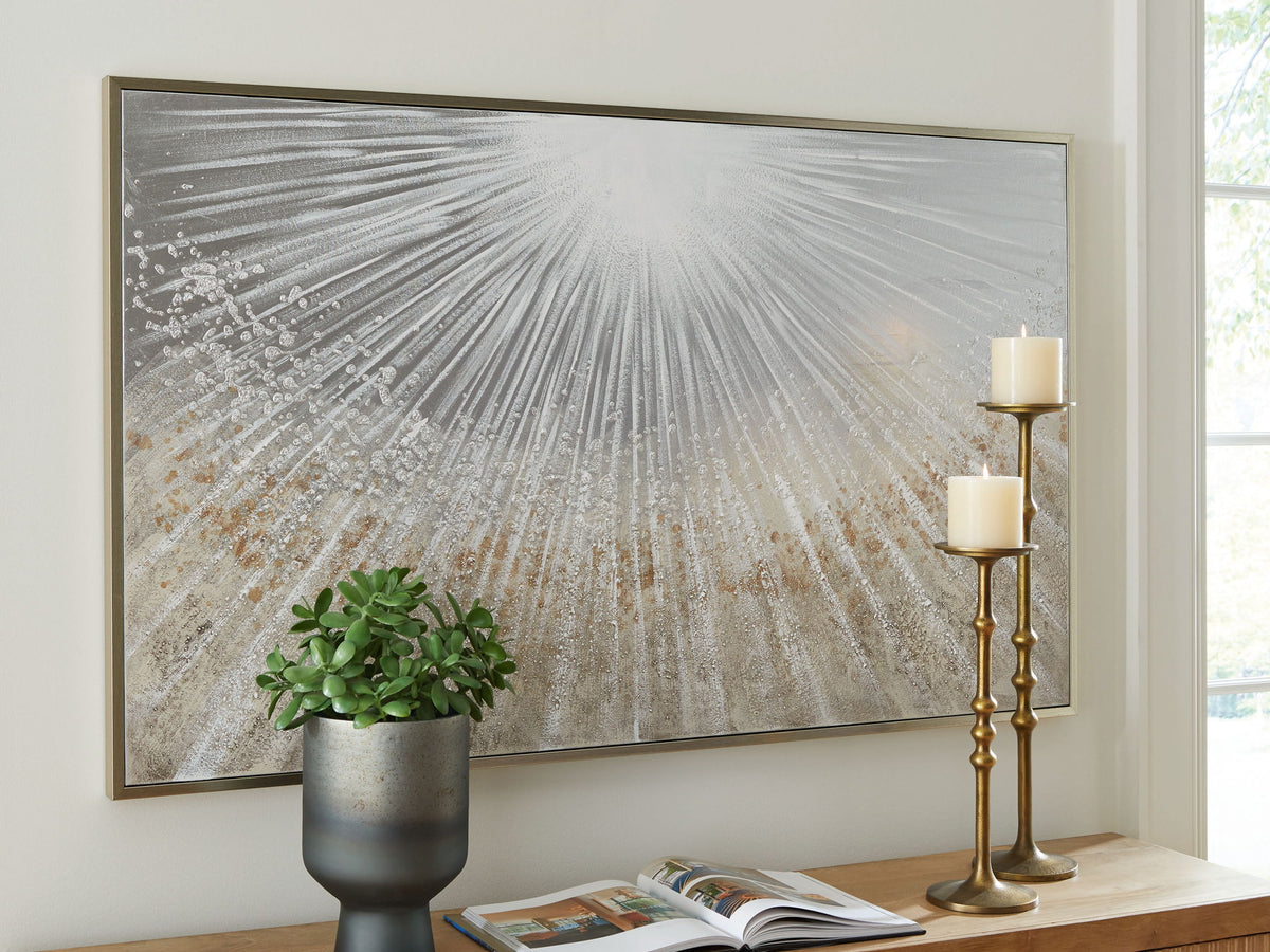 Waldard - Wall Art - Gray / Taupe / White — view 2