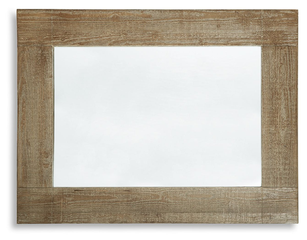 Waltleigh - Accent Mirror - Distressed Brown — view 4