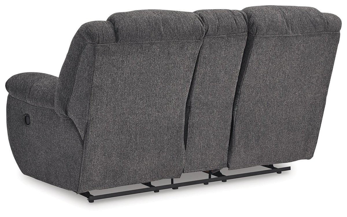 Foreside - Dbl Reclining Loveseat with Console - Charcoal — view 6
