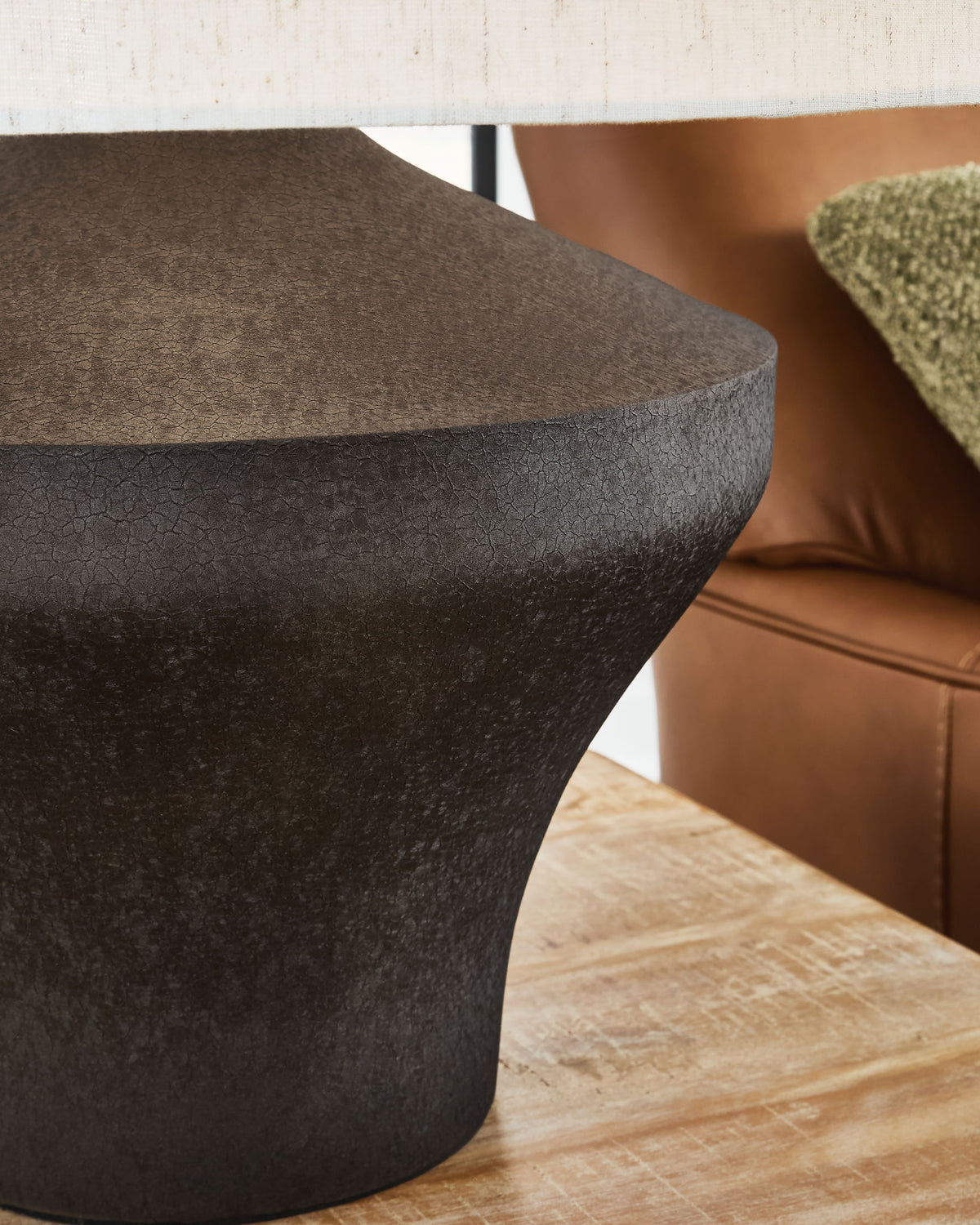 Dolanham - Metal Table Lamp - Distressed Brown — view 3