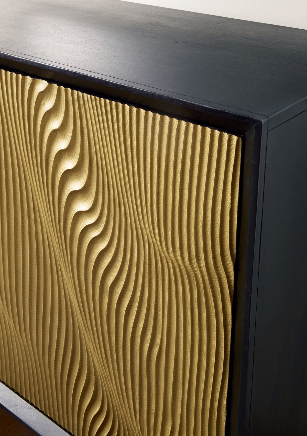 Tayner - Accent Cabinet - Black / Gold Finish — view 6