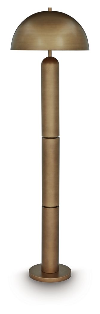 Wendfield - Metal Floor Lamp - Antique Gold Finish