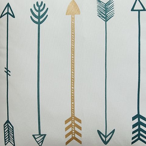 Gyldan - Pillow (Set of 4) - White / Teal / Gold — view 5
