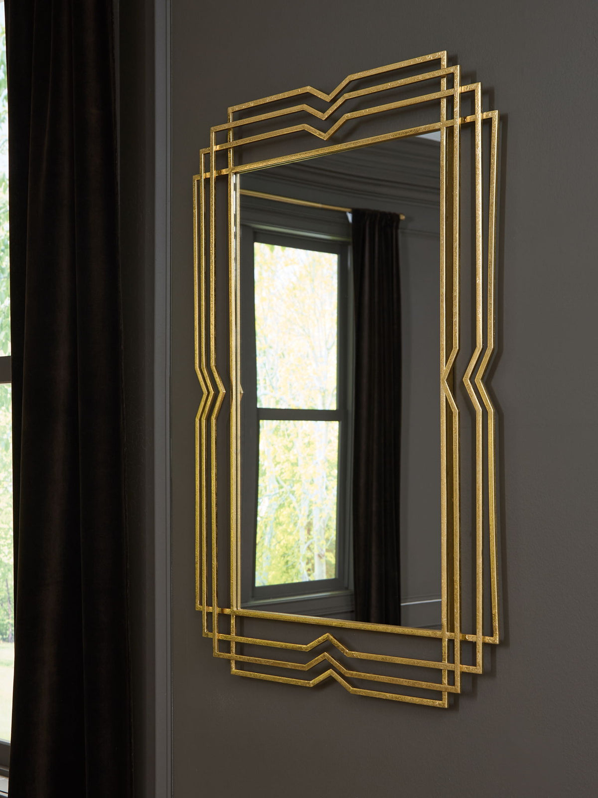 Claybrook - Accent Mirror - Gold Finish — view 2