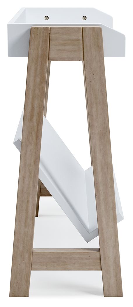 Blariden - Small Bookcase - White / Tan — view 5