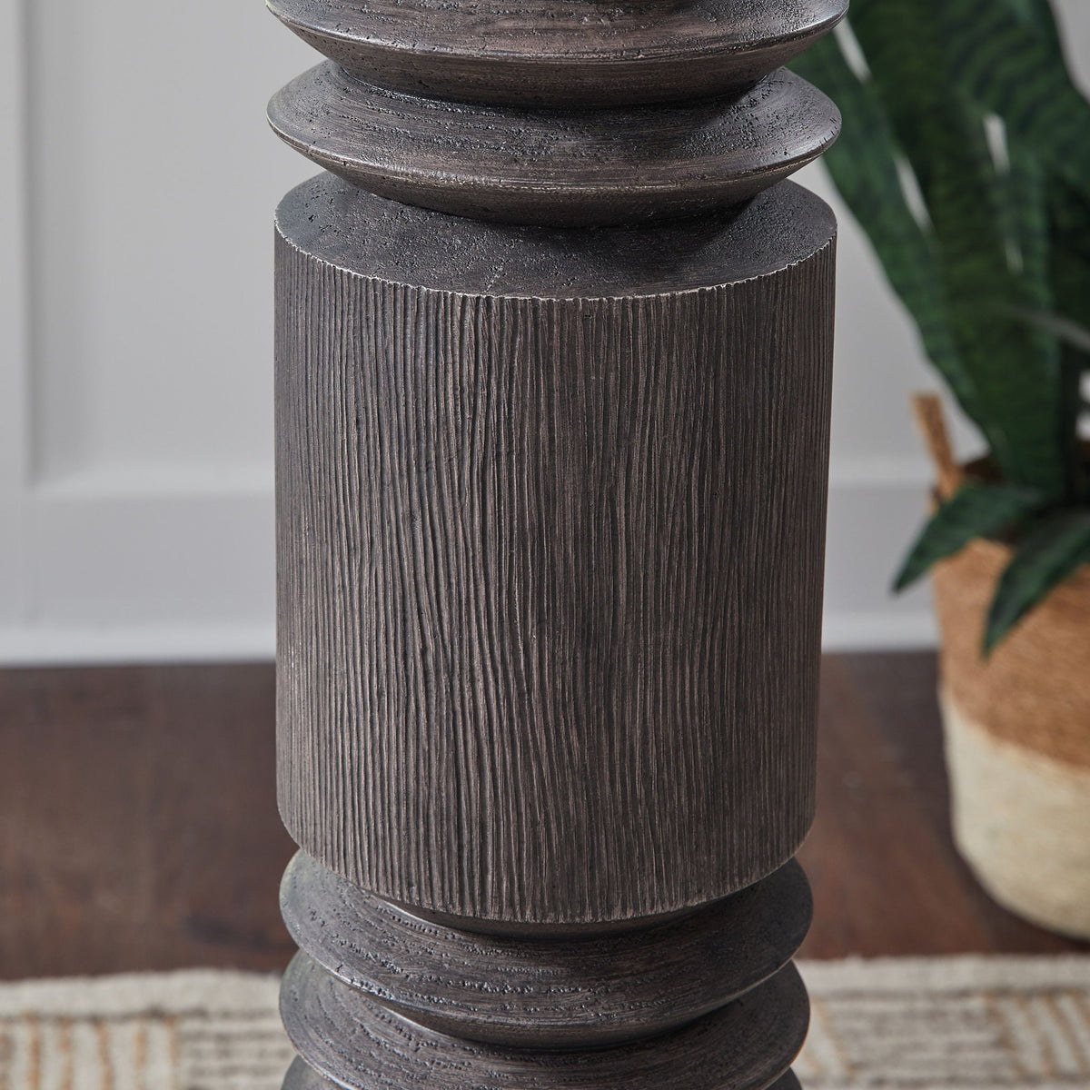 Fainwell - Poly Floor Lamp - Distressed Black — view 3
