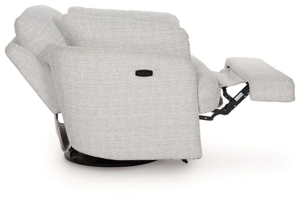 Alainmont Next-Gen Nuvella - Swivel Power Recliner - Stone — view 7
