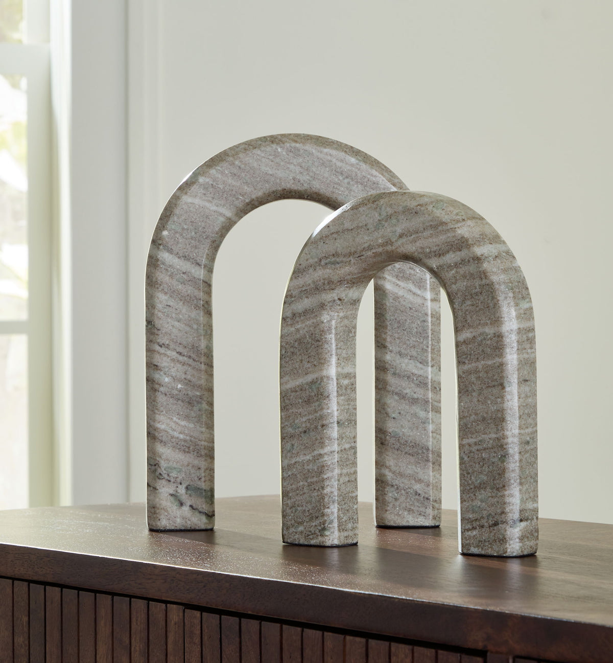 Keithton - Sculpture Set (Set of 2) - Taupe — view 2