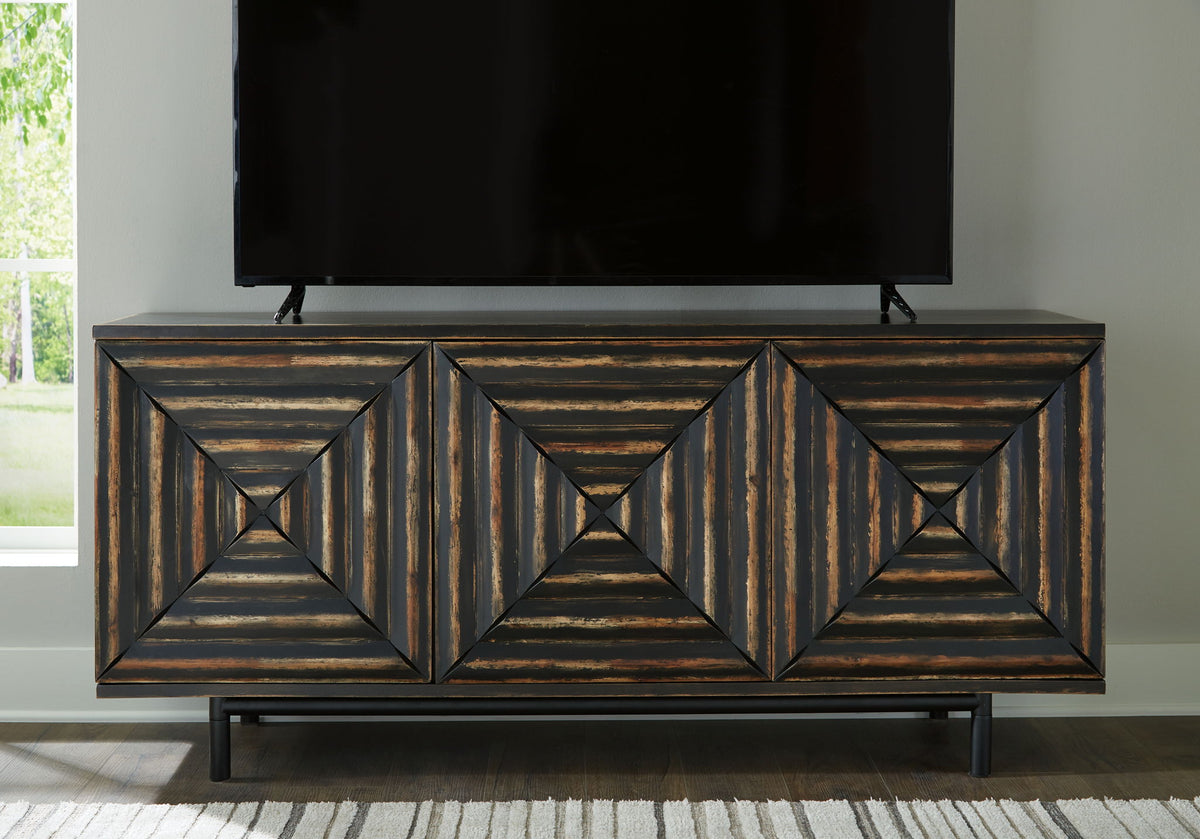 Fair Ridge - Accent Cabinet - Distressed Black — view 6