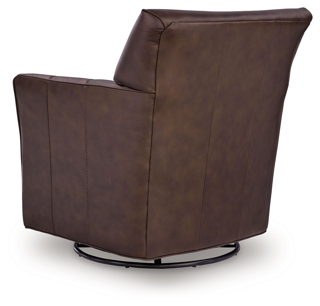 Braydunn - Swivel Glider Accent Chair - Espresso Brown — view 5