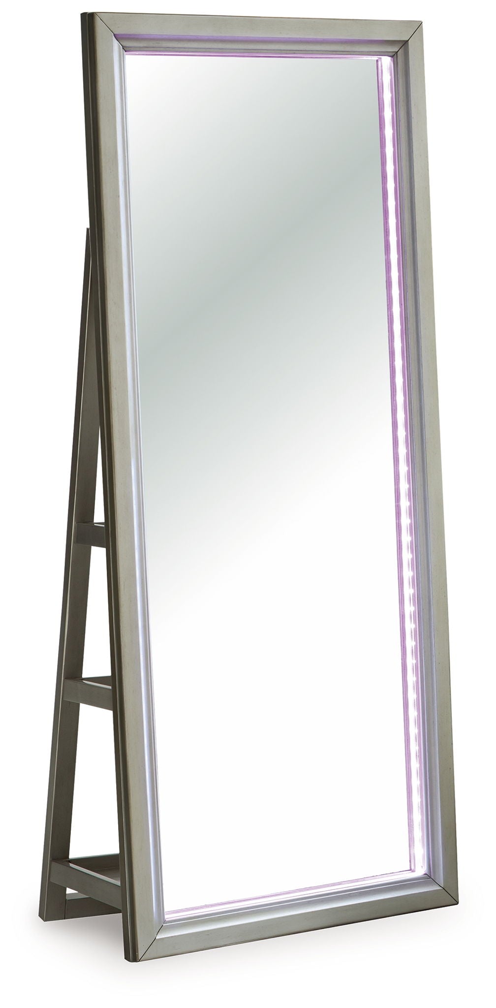 Evesen - Floor Standing Mirror With Storage - Champagne — view 14