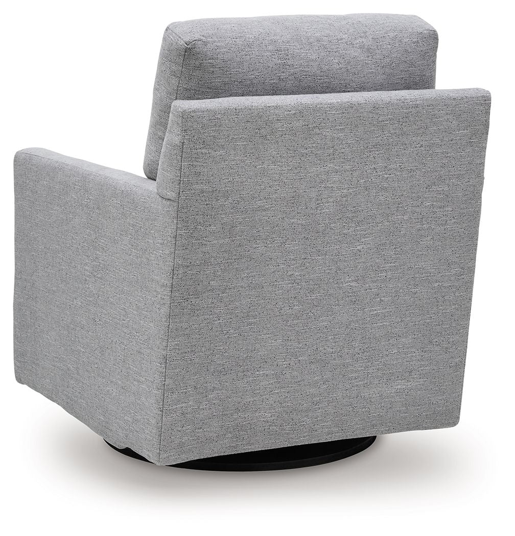 Freybourne Next-Gen Nuvella - Swivel Accent Chair - Pewter — view 5