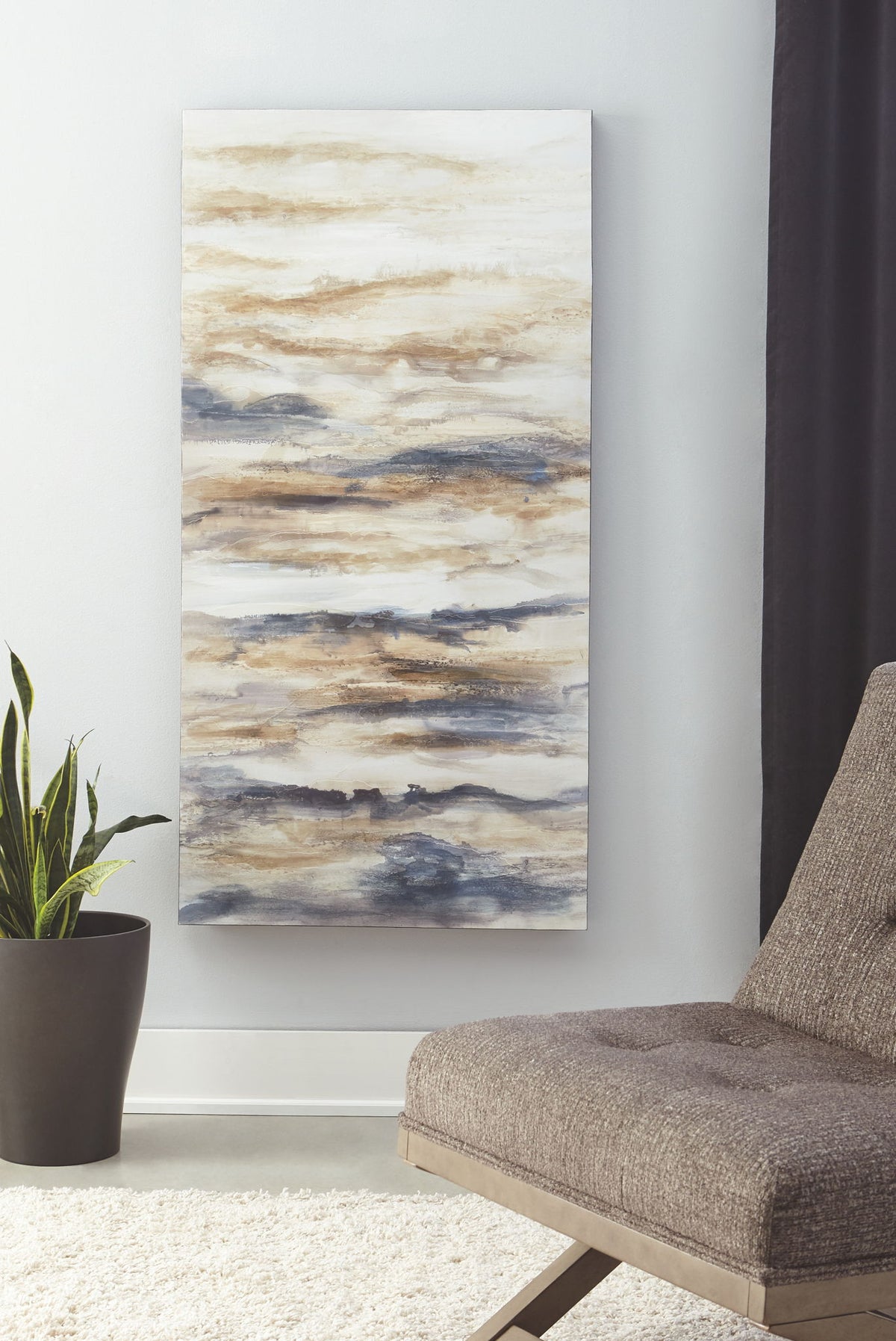 Joely - Wall Art - Blue / Tan — view 2