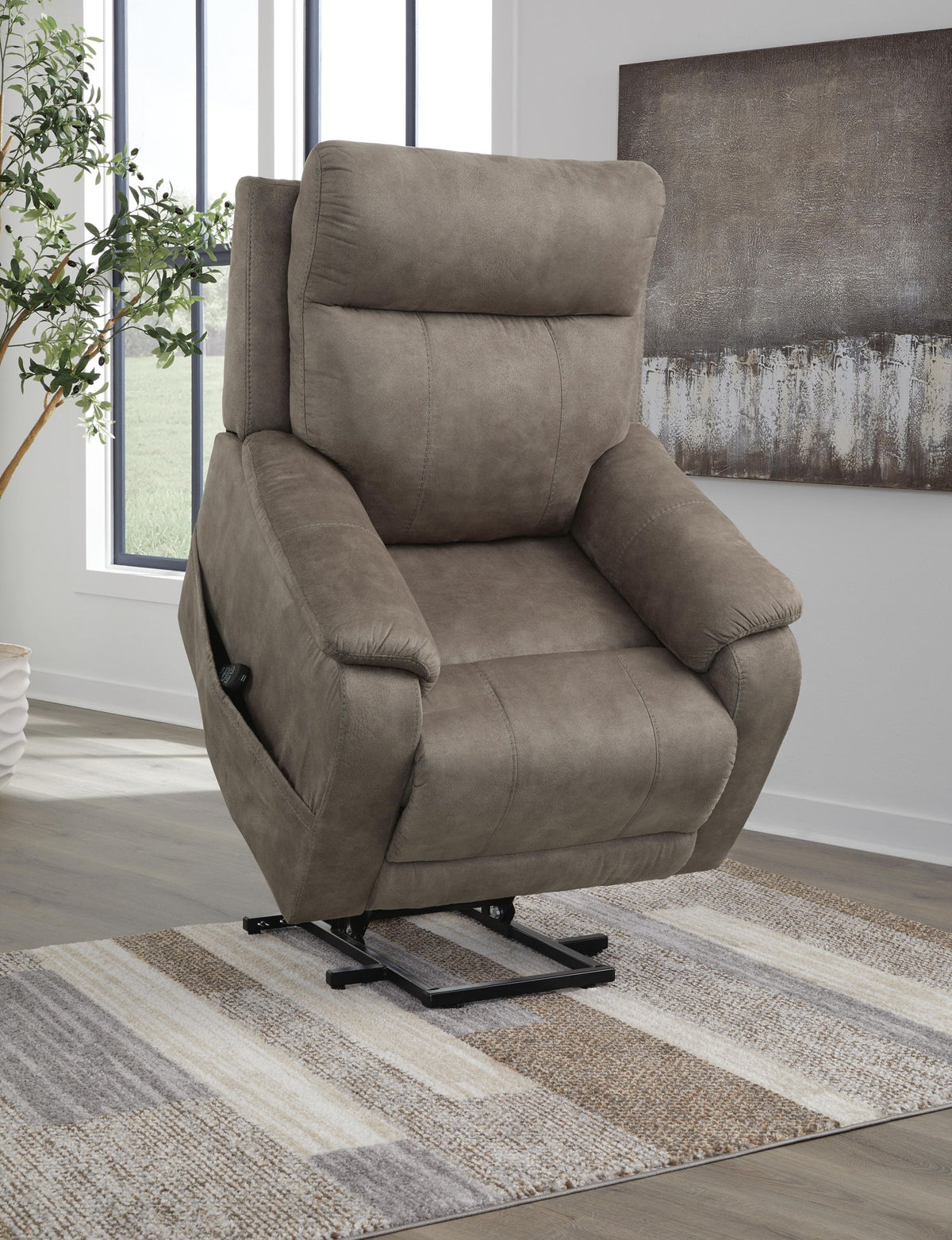Crestmeade - Power Lift Recliner - Fossil — view 10